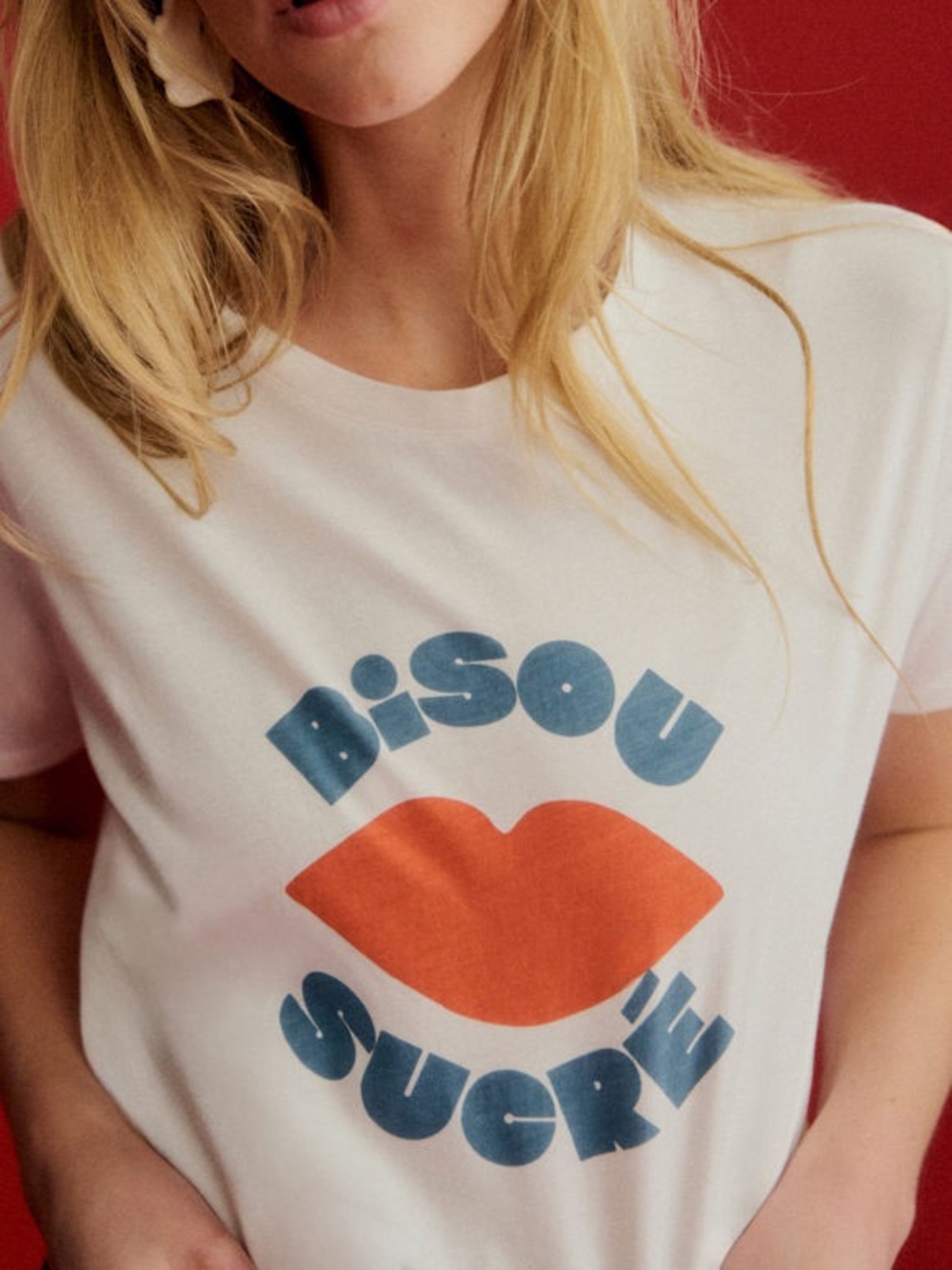 Sezane BISOU SUCRÉ T-SHIRT in white
Size XS